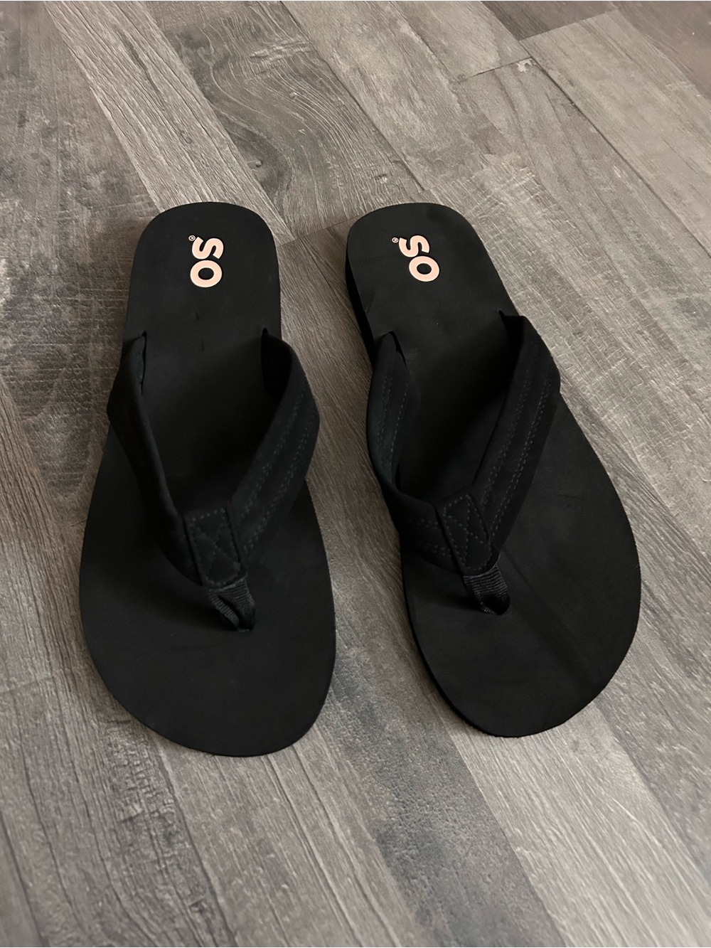 Sonoma Women's Black Flip Flop Sandals 9